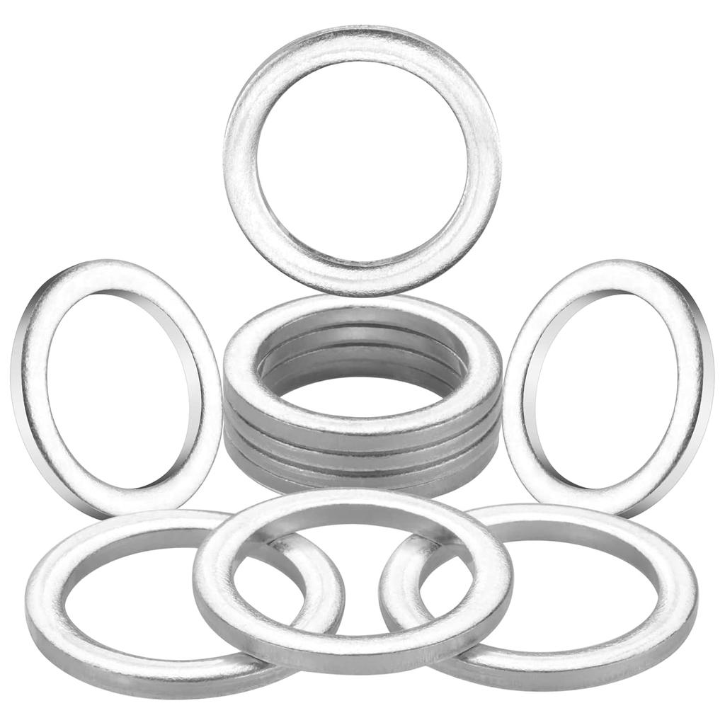 M12 Copper Oil Drain Plug Crush Washer Gasket Fits for BMW, M12 x 17 x 1.5, 10 Pack
