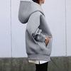Loose Streewear Hoodies Women Zipper Hooded Sweatshirt Coat Jacket Solid Color Top Coat Long Sleeve Female Blouse Fashion Hoodie