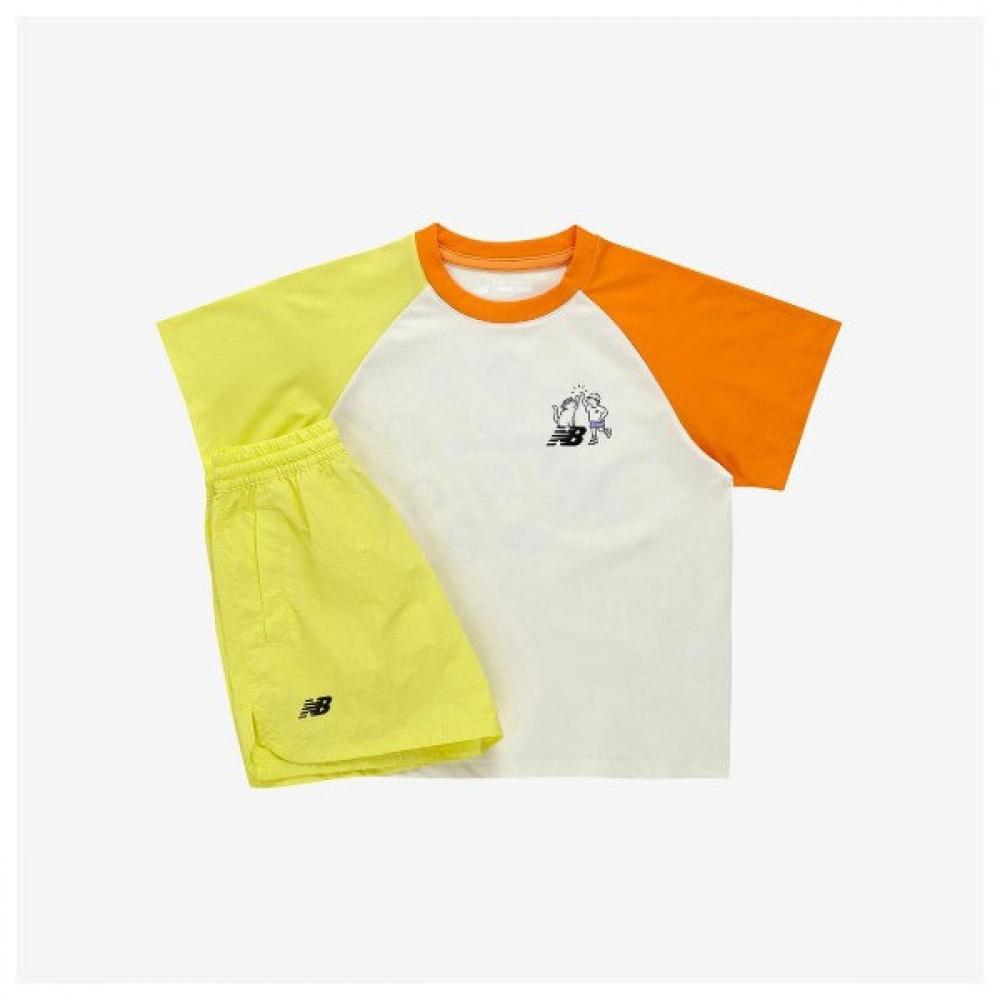 

New Balance Kids Summer Playtime Multicolor Raglan Short Sleeve Set (30)Yellow/100
