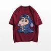 Estate 2025 T-shirt da donna con personaggio dei cartoni animati Crayon Shin Chan, moda femminile, motivo Harajuku stampato, top casual da donna