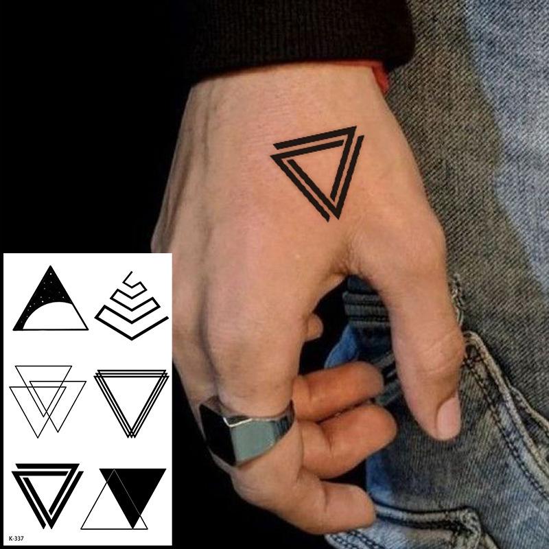 Pegatinas de Tatuaje Impermeables Frescas Pequeñas: Letras Inglesas, Flores, Mariposas, Líneas de Boceto