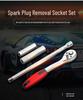 Universal 12-Point Magnetic Spark Plug Socket Wrench for BMW, Mercedes-Benz, Nissan - 14mm & 16mm Removal/Installation Tool
