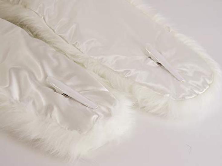 [ANS] Coming-of-Age Ceremony Shawl, Faux Fur, White, for Furisode Kimono