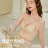 Gather lace beautiful back, sling vest, underwear with chest pad, no bra, sexy inside and outside, pure desire style