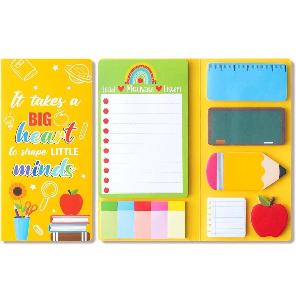 Teachers' Day Theme Sticky Note Combination This Multi-piece Set of Cute School Themed Handbill Stickers Cartoon Sticky Notes