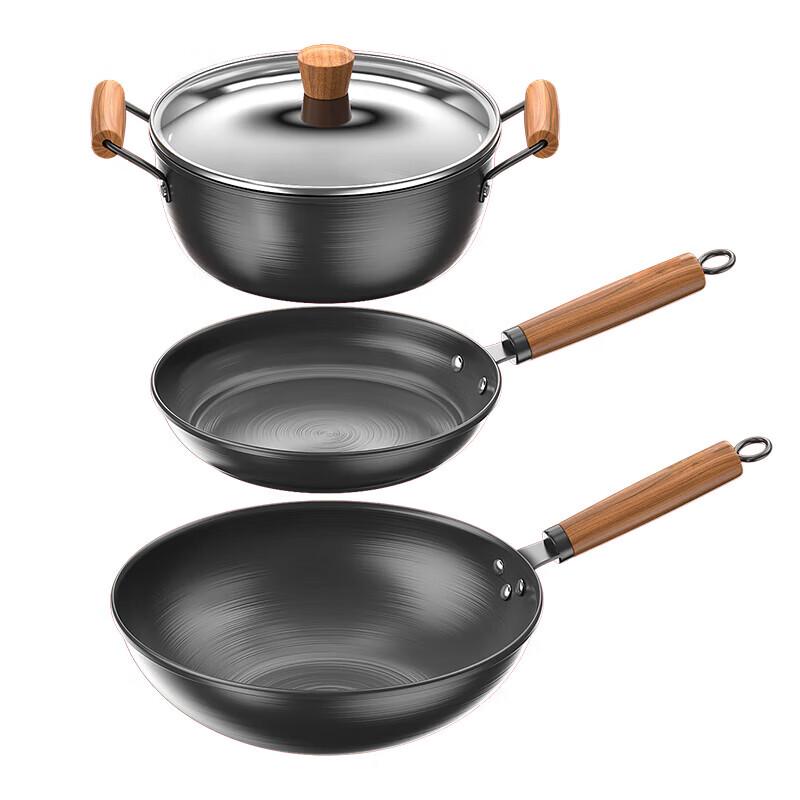 IBF Crystal Shield Stainless Steel 3-Piece Cookware Set