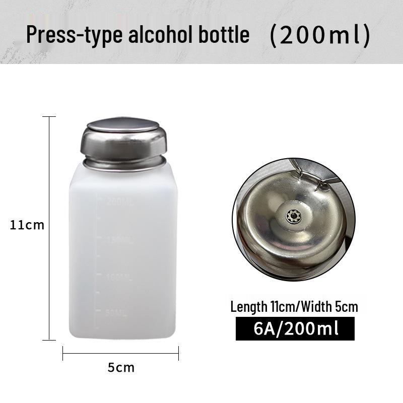 Anti-Static Press-Type Plastic Alcohol Bottle 100ml/200ml/250ml