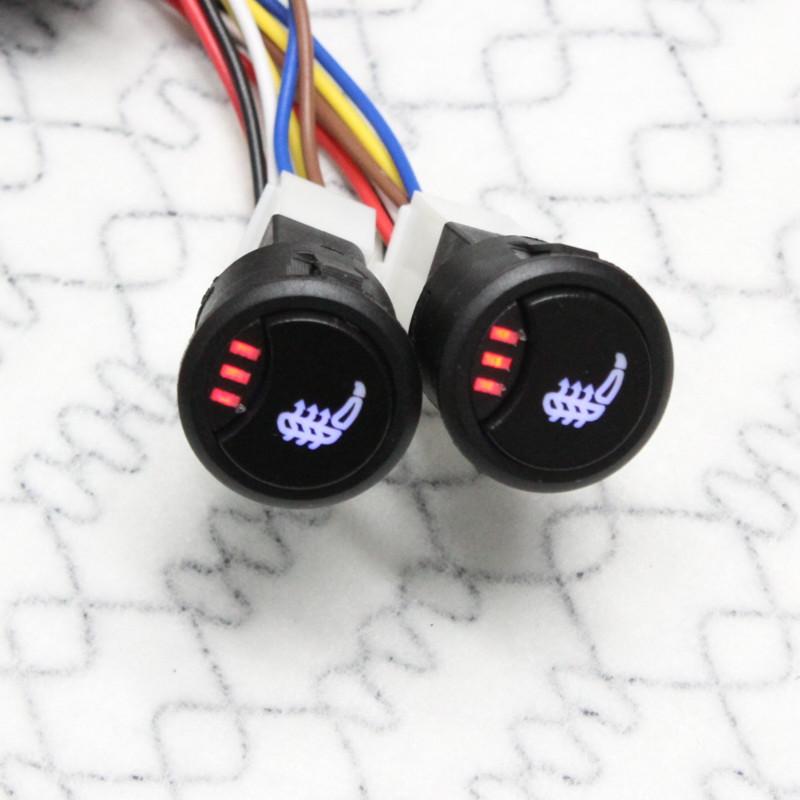 4pcs  3 Level 12V Carbon Fiber Universal Car Heated Heating Heater Seat Pads Winter Warmer Seat