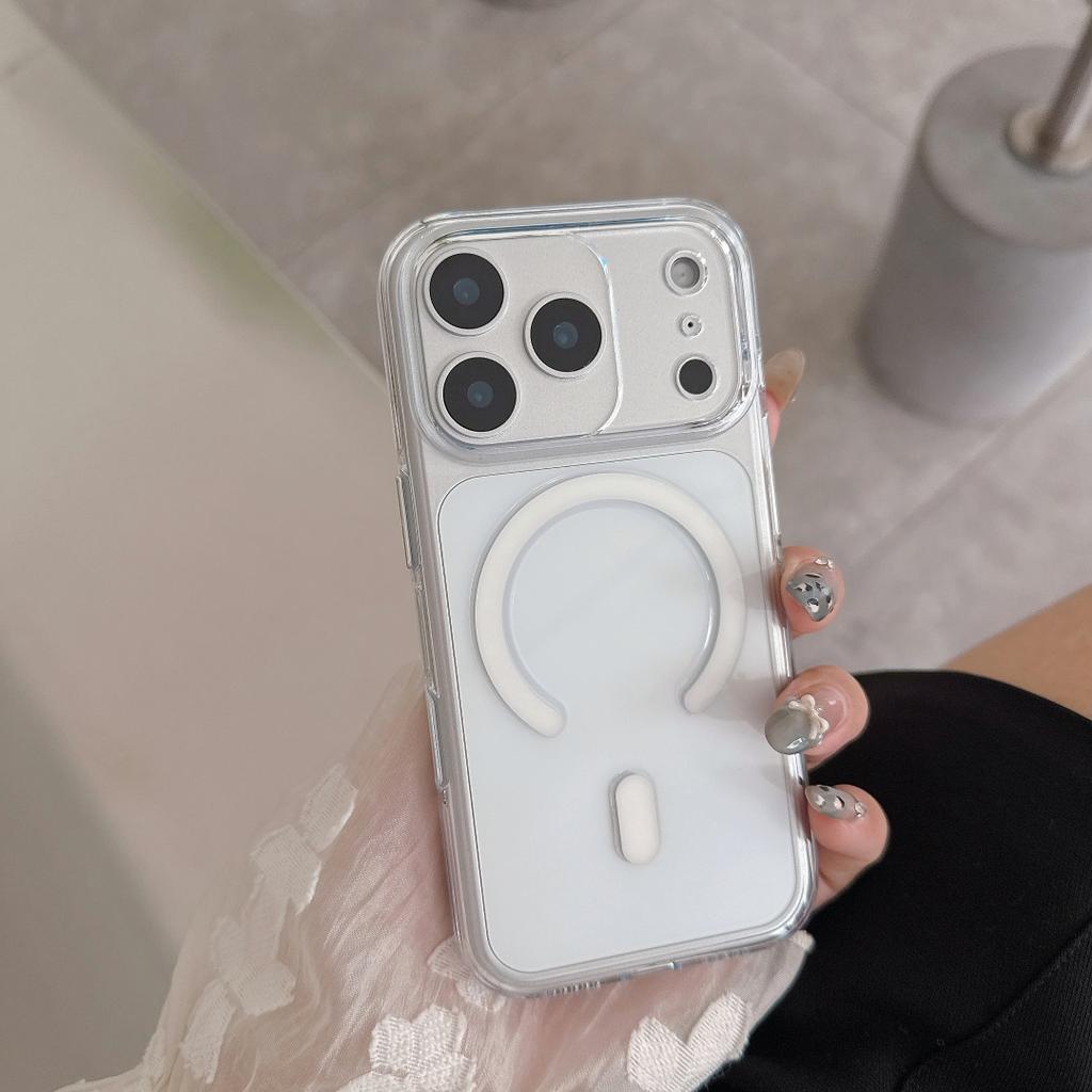 Luxuriöse transparente magnetische Handyhülle für iPhone 17pro 17 16 15 Pro Max Für Magsafe kabelloses Laden Stoßfeste PC-Hülle für 17 Promax