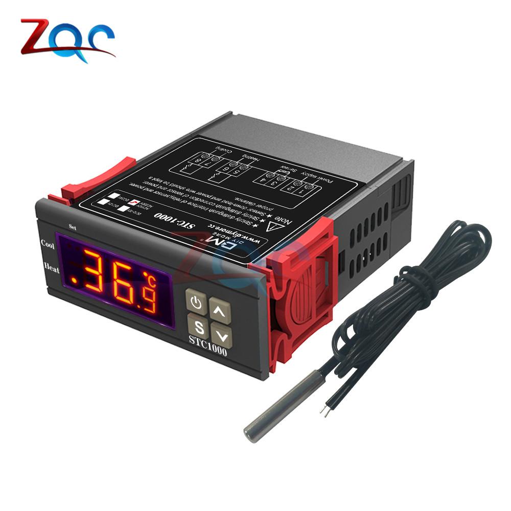 STC-1000 PRO AC 220V LED Digital Temperature Controller SHT2000 Thermostat Humidistat for Incubator Refrigerator