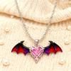 Jeu Genshin Impact Durin Collier Cosplay Ailes de Dragon Pendentif Cœur Chaîne de Clavicule Unisexe Accessoires de Bijoux pour Couple