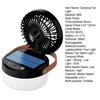 Solar Camping Ventilator Lichtmodi Geschwindigkeit Einstellbar USB Wiederaufladbar 2-In-1 Mehrzweck Outdoor