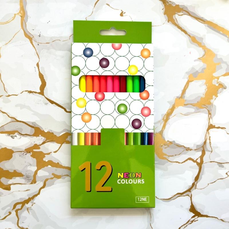 12Pcs Wood Colorful Pencils, Pre-sharpened Coloring Pencils 12 Color Drawing Pencils for Kid Coloring Book, Scrapbooking