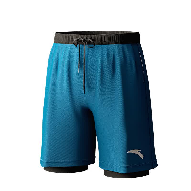 ANTA Men's Double-Layer Quick-Dry Amphibious Swim Shorts