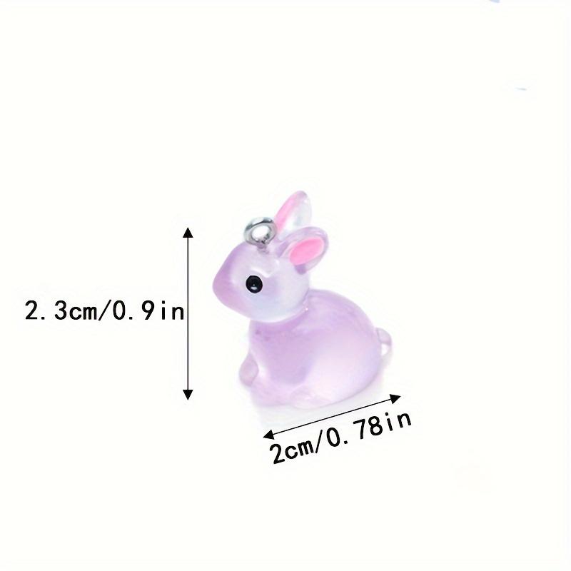 10pcs Cute Bunny Pendant Set, Resin Animal Pendants for DIY Jewelry Making - Earrings and Necklace Supplies