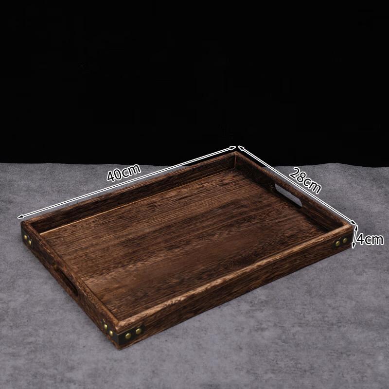 Large Solid Wood Serving Tray