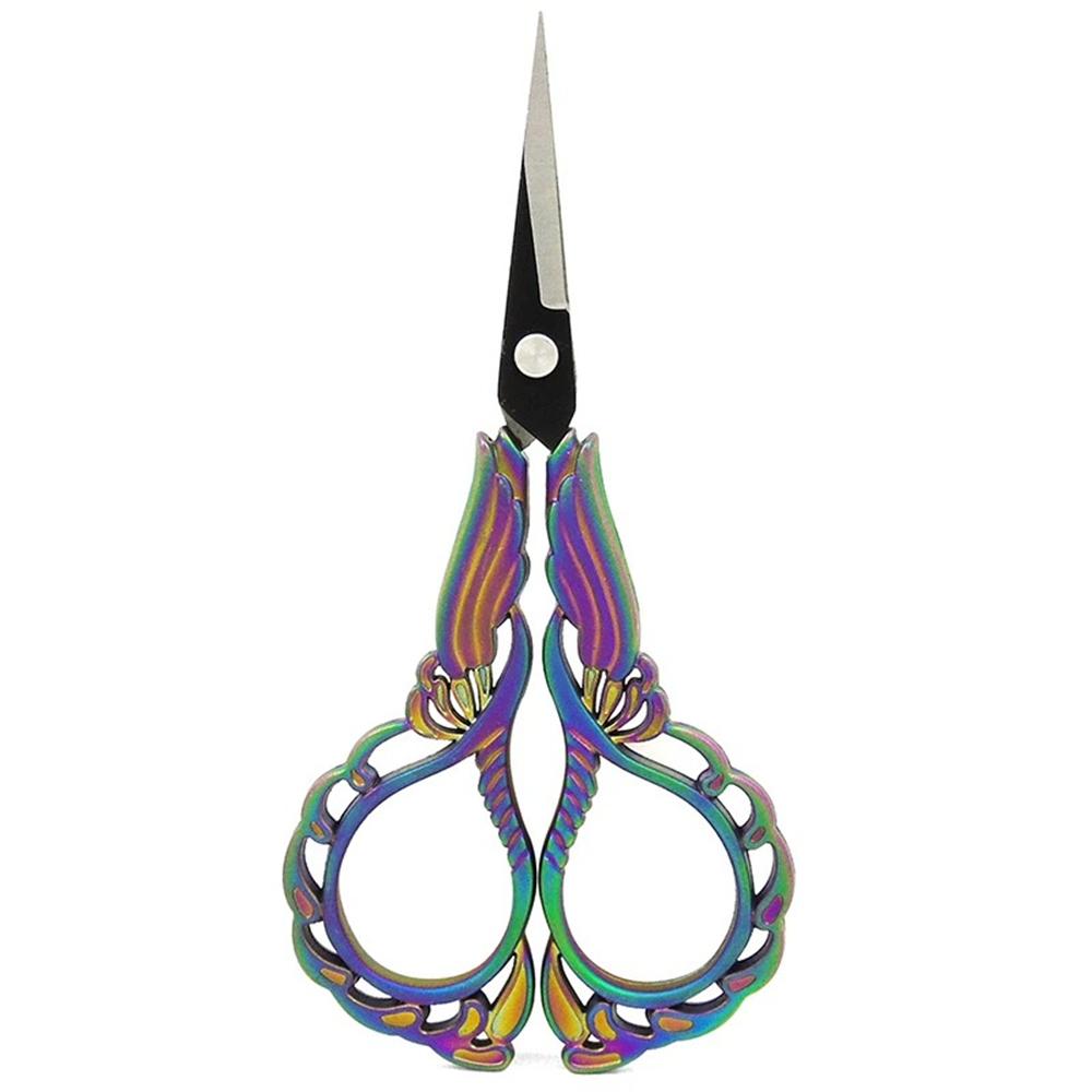 

1 шт., Винтажные ножницы из нержавеющей стали с цветочным узором, швейные, для вышивания, художественные, портновские, кухонные