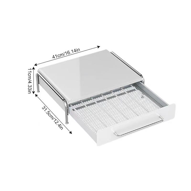 1PC Carbon Steel Convenient Storage Box Luxurious Pull-out Board Organized Telescoping Desktop Coffee Capsules Neat 3154111CM 4798₽