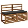 Bench Cushion SOEST 100percent  Polyester Anthracite 100 x 40 x 5 cm