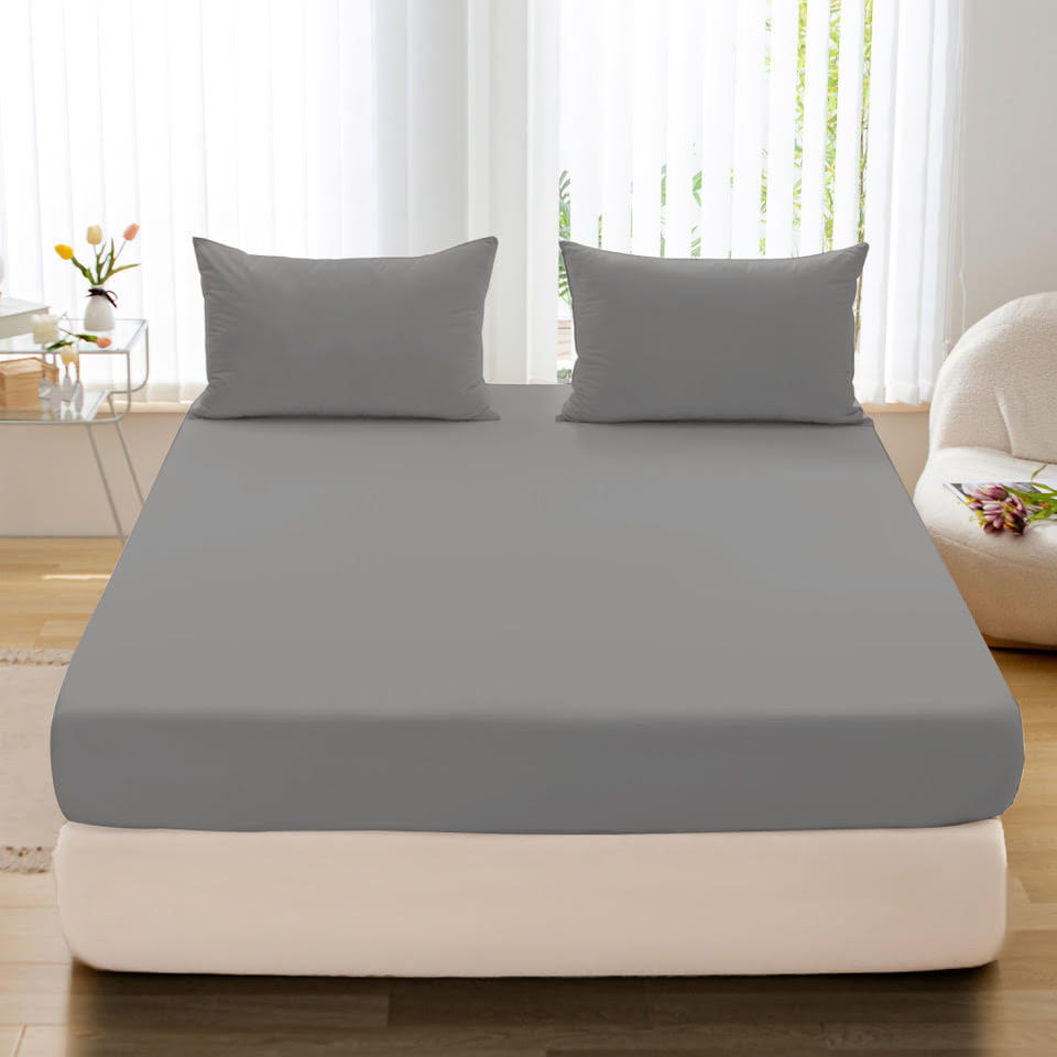 Prześcieradło Jersey 200X220+25 Szare Z Gumką