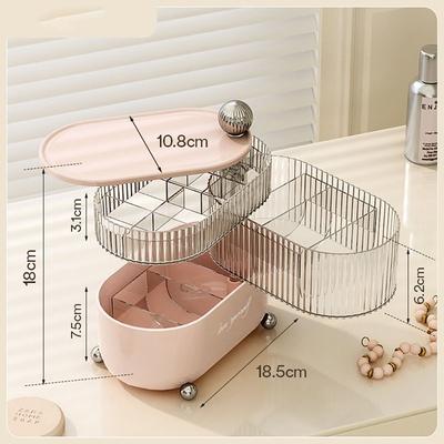Organisateur de maquillage multicouche, vitrine de cosmétiques Portable, boîte de rangement de cosmétiques de bureau, maison