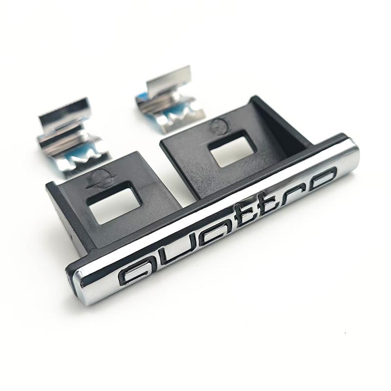 

3D Чорний Автомобільний Логотип Quattro Емблема Значок на Передню Решітку Наклейка на Задній Багажник Для A1 A2 A3 A4 A5 A6 A7 A8 Q2 Q3 Q5 Q7 S3 S4 S5 S7 Quattro-Silver Black(Grille)