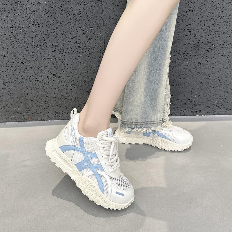 Mesh Inner Height Increase Women's Summer New Thick-soled Breathable Casual Women's Shoes Versatile Sports Shoes Women