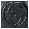 Gucci Soho Prägelogo Quastenanhänger Rindsleder Kamera Tasche Schulter Crossbody Tasche Kleine Größe Damen Schwarz