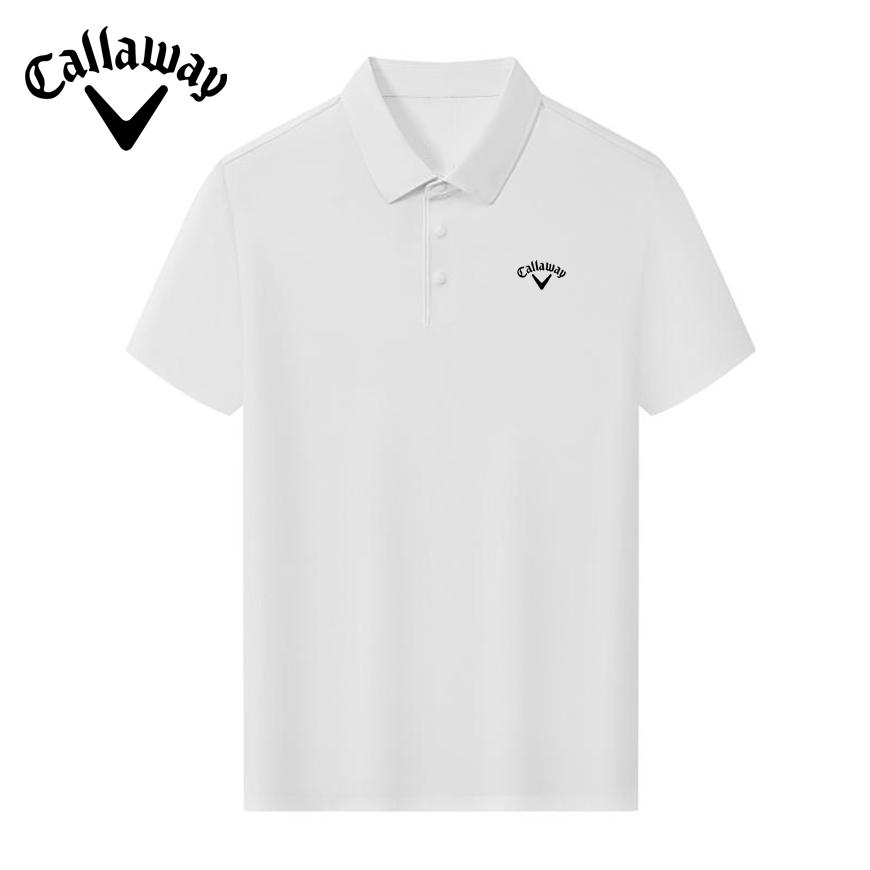 Callaway 2025 Lato Lato Haftowane Golf Biznesowy Rekreacyjny Sportowy Styl Lekka Bawełna Pływająca Jednolity Kolor Koszulka Polo