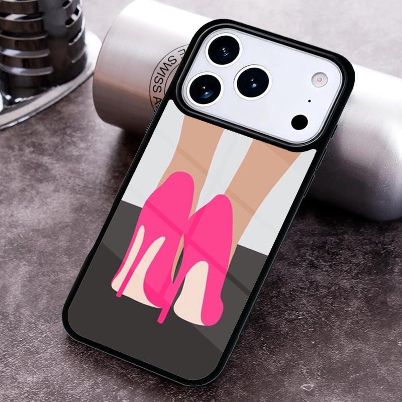 red high heel shoes Cute Phone Case for iPhone 17 16 15 Pro Max Air 14 13 12 11 Plus Shockproof Capa Cover