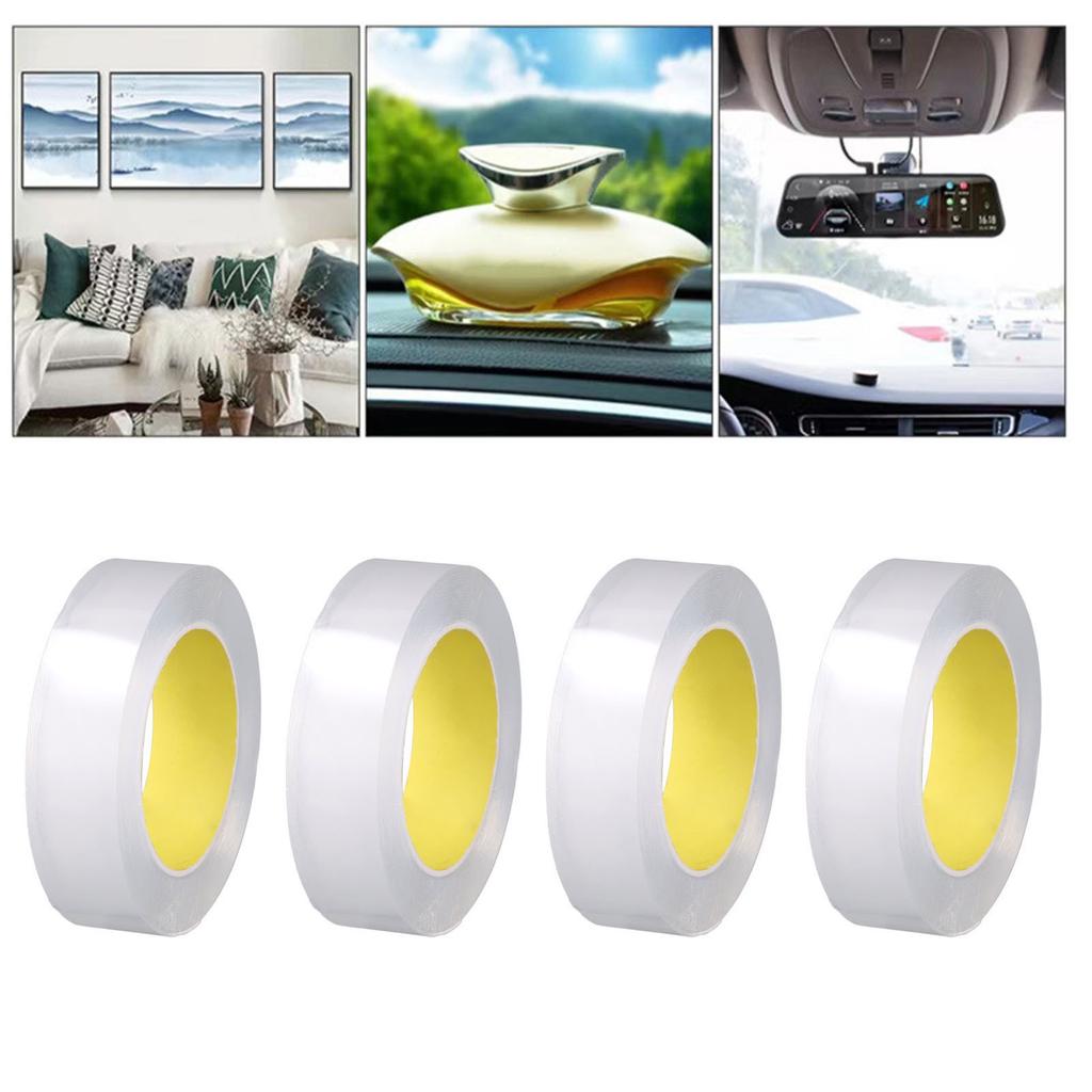 10 Rolls Heavy Duty Double Sided Tape, 0.1mm Thick, 30mm Wide, 5m  , Acrylic Tape, Waterproof, Transparent, For Hanging Pictures, Car Mounts, Hooks