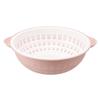Double-Layer Round Drain Basket: Kitchen Plastic Rice & Vegetable Washing Basin