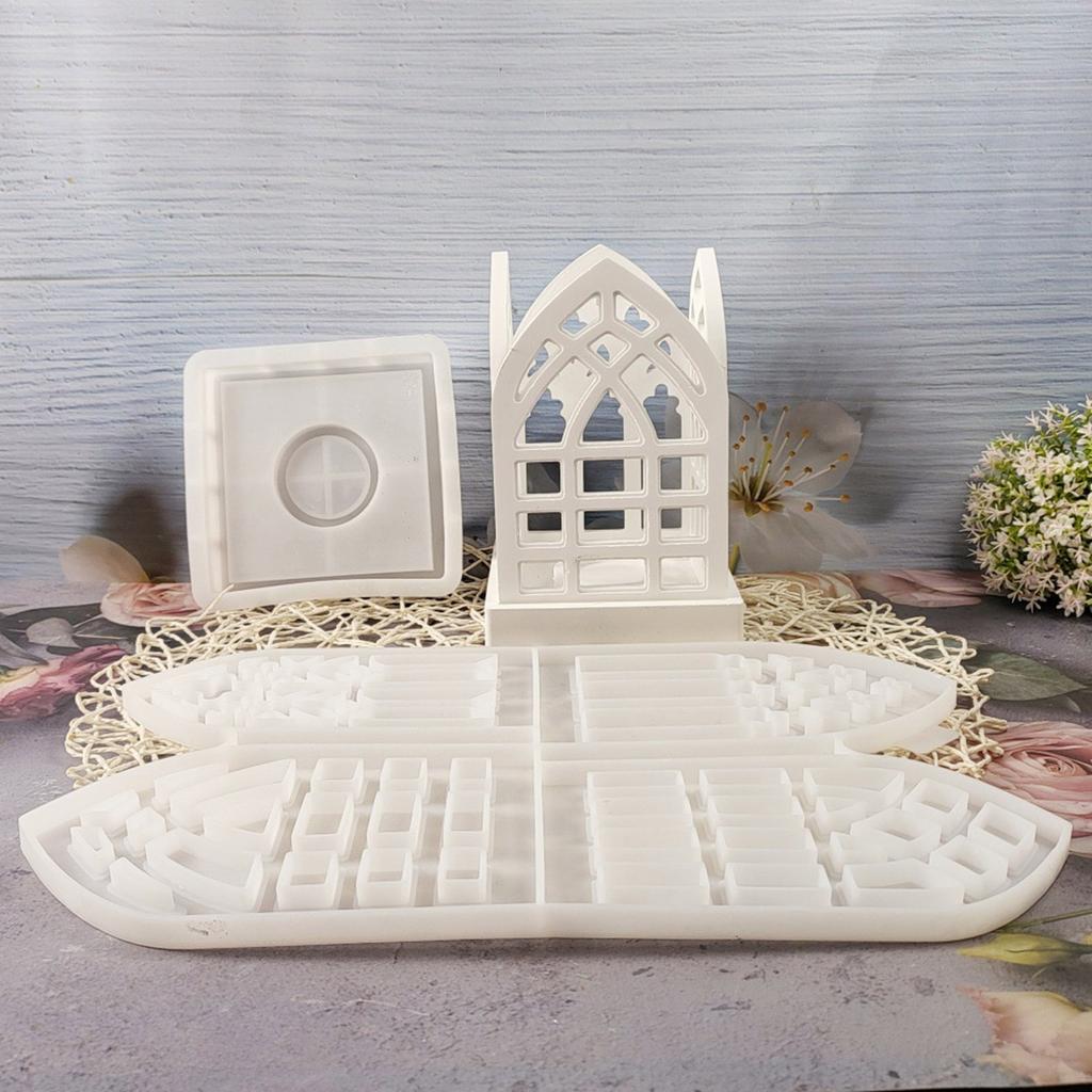 Gothic-Stile Flexibles Silikonform für Bastelbedarf Kerzenhalter und Heimdekorative Wandplaketten Tägliche Nutzung
