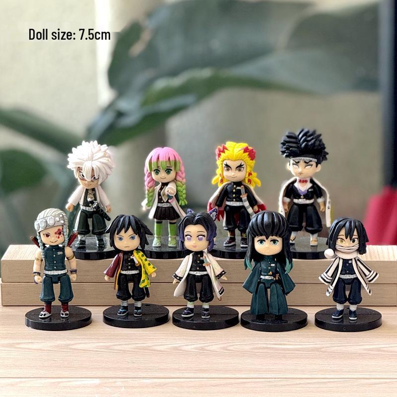 

Demon Slayer Action Figures: Tanjiro, Nezuko, Shinobu, Zenitsu - 9 Style Blind Box Ornaments