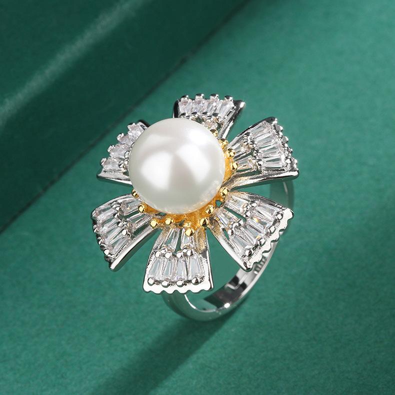 

Жемчужное ожерелье Женское индивидуальное микрокольцо с цветочным жемчугом Модные пригородные белые жемчужные серьги