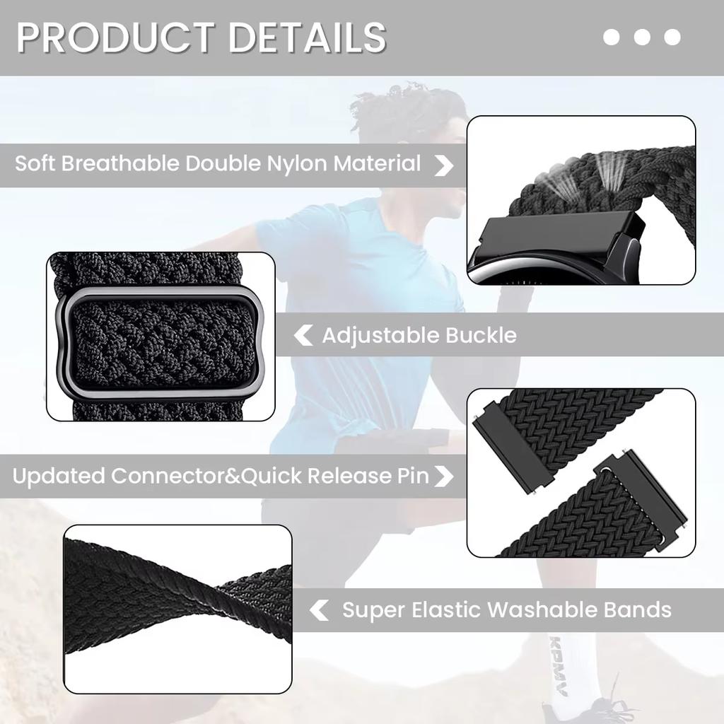 20mm 22mm Nylon Braided Strap For Redmi Watch 5 Active Sports Comfortable Bracelet Wristband For Redmi Watch 5 Lite Accessories