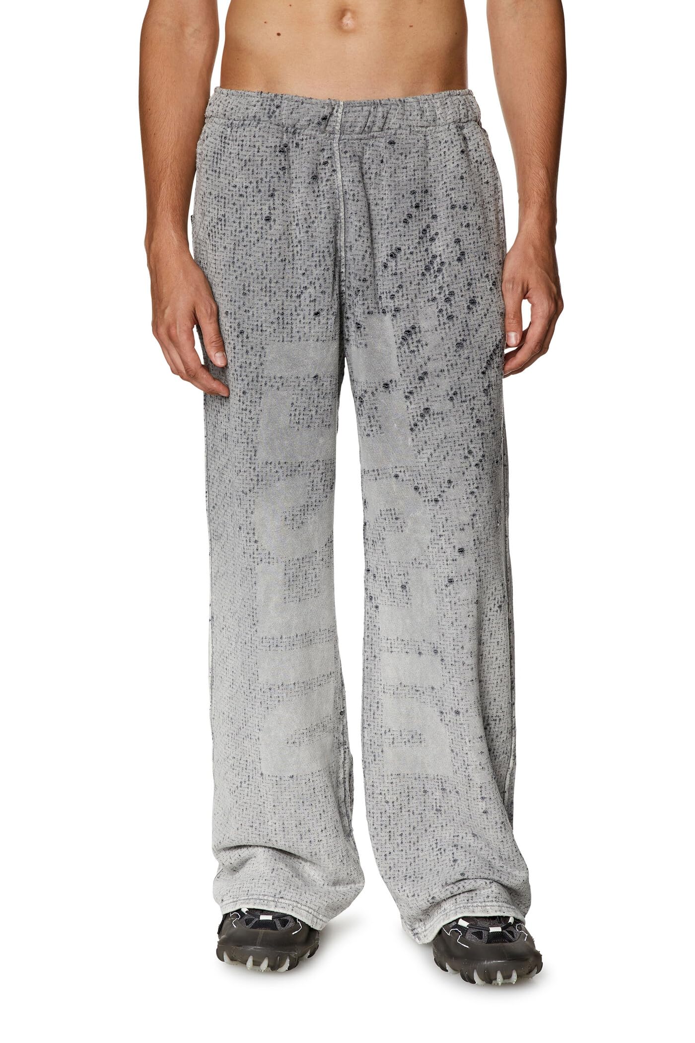 

DIESEL Men s Fleece Pants, Size M, Gray and Navy, A117970LIAW, 98NA