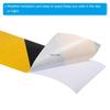 4inch*17FT Twill Yellow And Black Reflective Stickers Car Styling Vehicle Truck Motorcycle Waterproof Film Reflector For Things