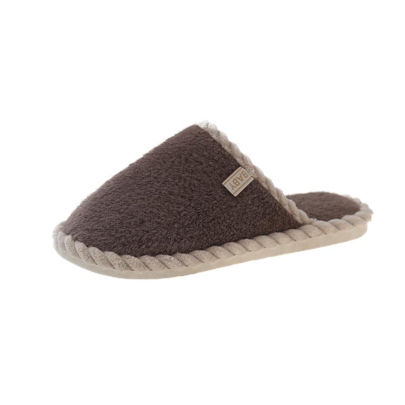 

Хлопковые плюшевые тапочки: Обувь для дома унисекс для мужчин и женщин US 11-12 (44-45) хаки