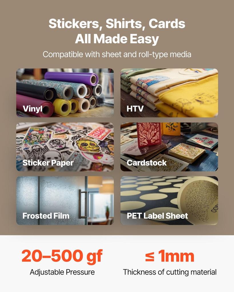 Vinyl-Schneidemaschine, 720 mm maximale Einzugsbreite, Doppelklingen, Einstellbare Kraft und Geschwindigkeit, LED-Anzeige, Vinyl-Plotter-Schneide-Drucker mit Signmaster