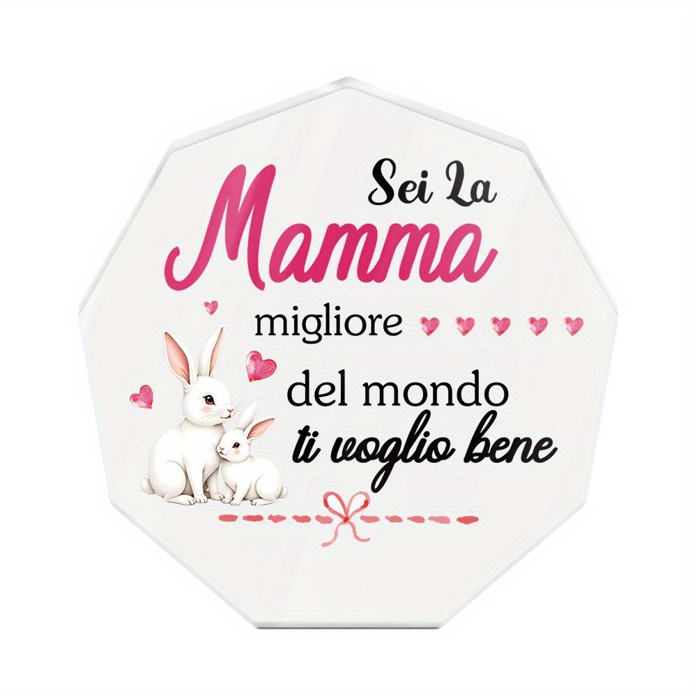 You Are The Best Mom in The World, I Love You. - Acrylic Desktop Ornament, Four Seasons Decoration, novelty home decor, Perfect Durable for Bedroom 10*10cm