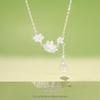 Xiangxue Jasmine Necklace Women's Luxury Clavicle Chain with Tassel Pendant - Elegant Gift for Girlfriend