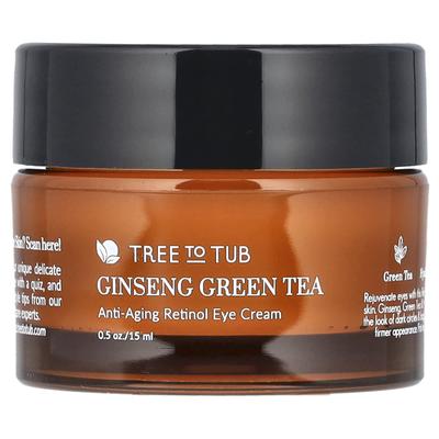 Chá Verde com Ginseng, Creme para Olhos com Retinol Antienvelhecimento, 15ml (0,5 oz)