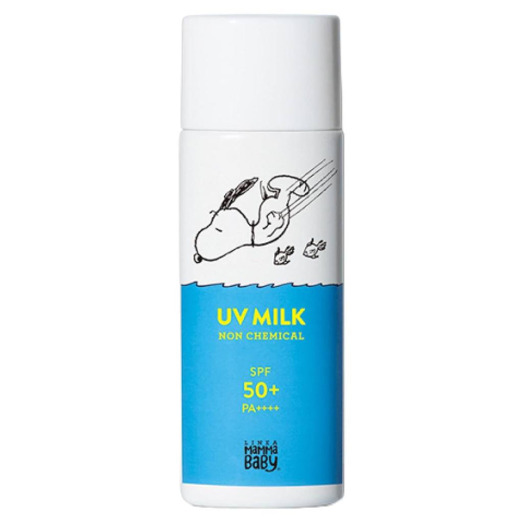 Mama Baby Non-Chemical UV Milk (SPF50 PA++++) 50mL (100 Plant-Based Absorbent Free Sensitive Skin Washable Soap)