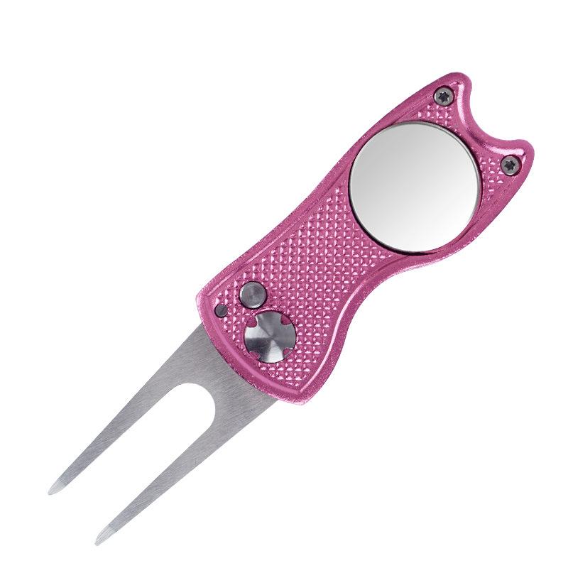 Zelený hliníkový nástroj na opravu divotů s rozkládací vidličkou a logem jako dárek