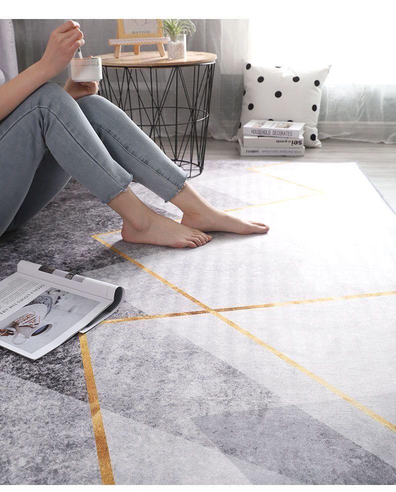 Modern Dirt-Resistant, Easy-Care Crystal Velvet Carpet for Living Room – Wear-Resistant & Non-Slip Design