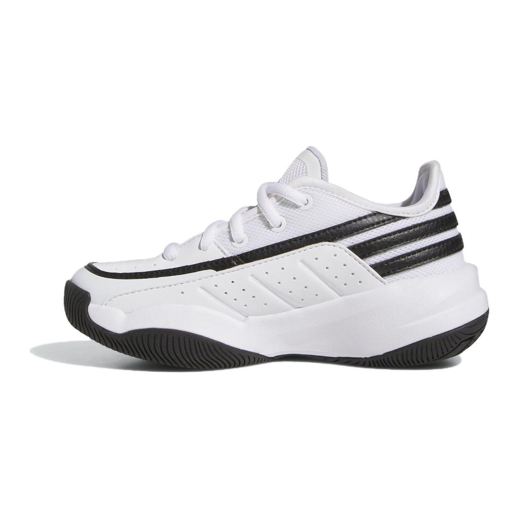 Adidas Front Court Comfortable Shock Absorbing Durable Low Top Kids Basketball Shoes Kids Sneaker White Black ID6193