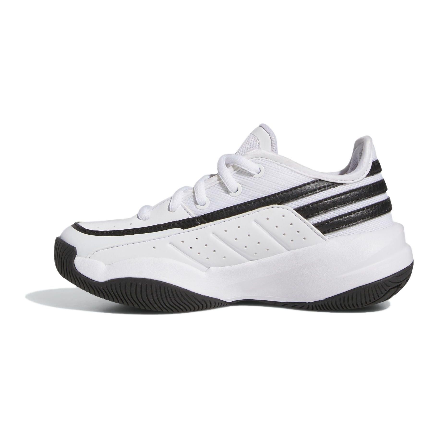 

Adidas Front Court Comfortable Shock Absorbing Durable Low Top Kids Basketball Shoes Kids sneaker White Black ID6193 31½