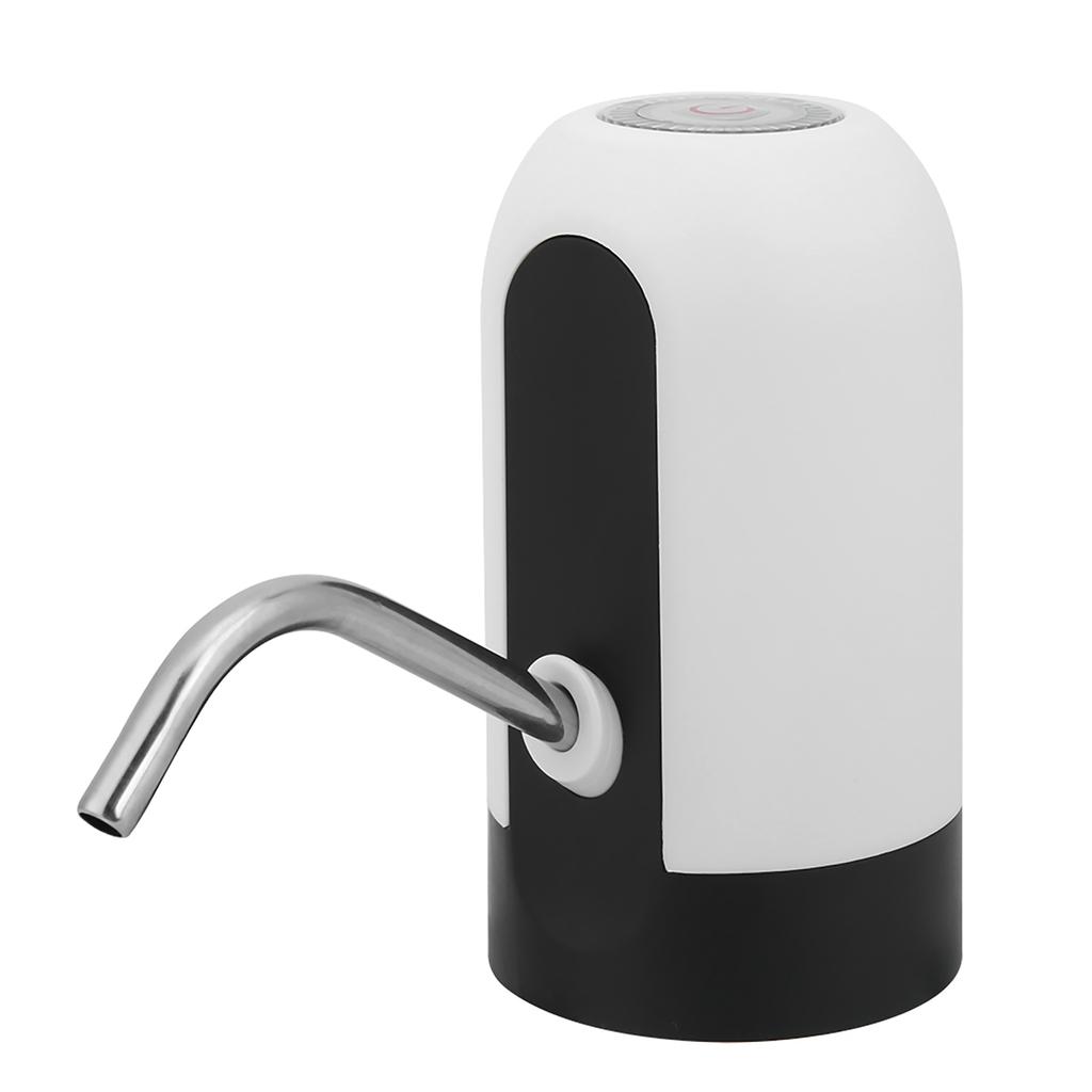 Bärbar LED-lampa Vattenpump för flaska USB-uppladdningsbar Dispenser för Hemmakontor (Vit)