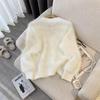 Women's Autumn/Winter Faux Mink Velvet Knit Cardigan - Soft, Glossy, and Cozy Sweater Jacket